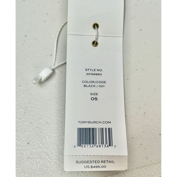 Tory Burch Meyer Plaque Pebbled Leather Tote Bag in Black - Picture 10 of 10